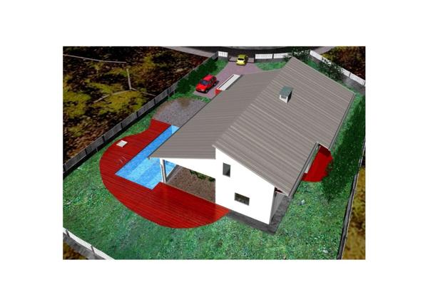 Spacieuse villa architecte P6 vue mer éloignée avec piscine sur 1200 m² de terrain arboré et clos