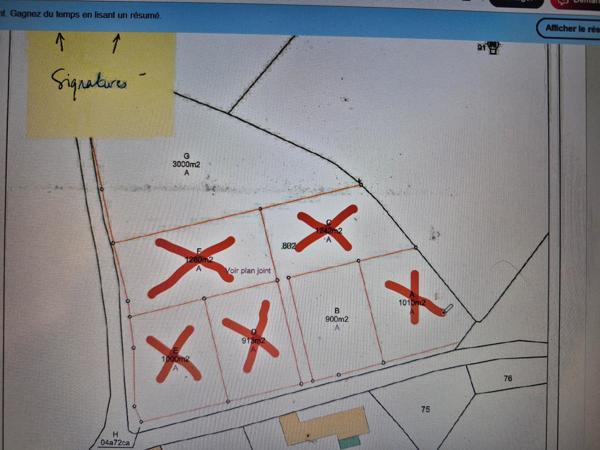 Terrain constructible 900m2