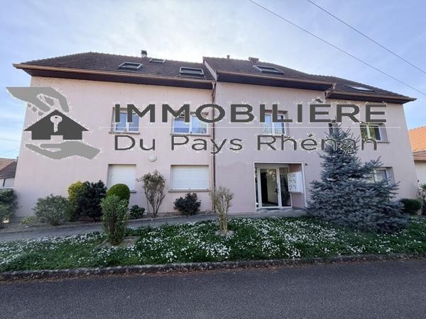 Appartement 2 pièces 54m² en rez-de-jardin à Herrlisheim avec garage