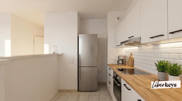 Appartement T3 58 m² avec balcon et parking