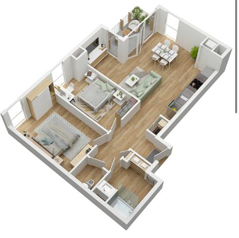 **Quartier Mare au Clerc** Le Havre Bel appartement T3 avec balcon et parking, exposition Ouest