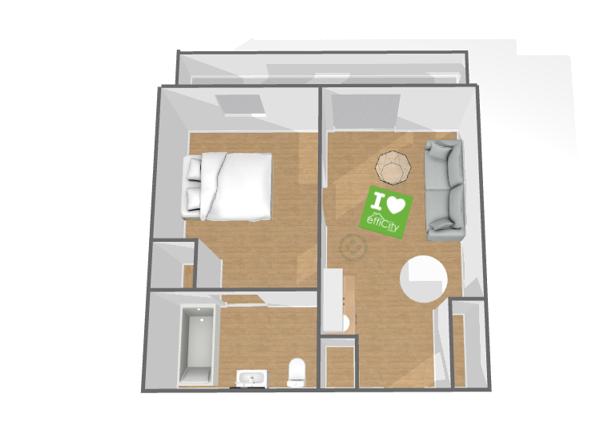 Appartement 2 pièces - 30 m² Exclusivité efficity