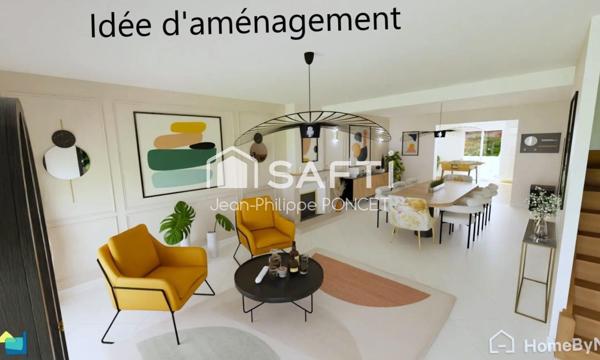 Maison individuelle sur sous-sol complet 4 chambres et jardin