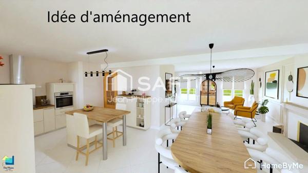 Maison individuelle sur sous-sol complet 4 chambres et jardin