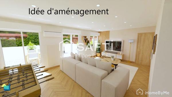Maison individuelle sur sous-sol complet 4 chambres et jardin
