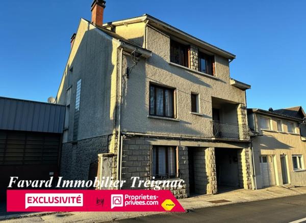 Maison  de 132 m²  4 chambres -  atelier 180 m²  + Jardin   TREIGNAC