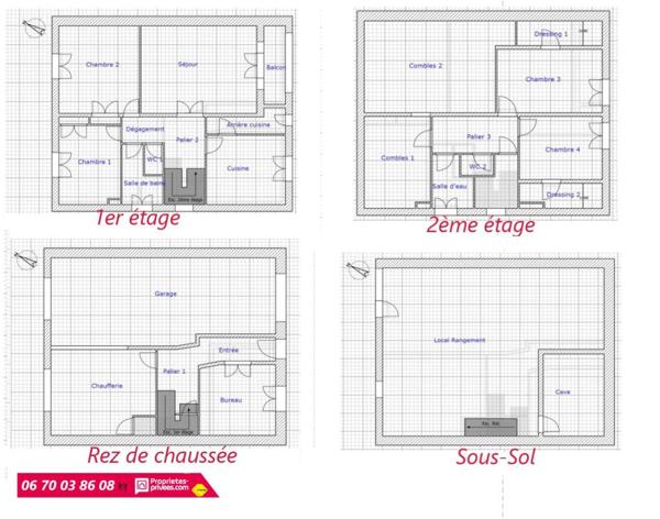 Maison  de 132 m²  4 chambres -  atelier 180 m²  + Jardin   TREIGNAC