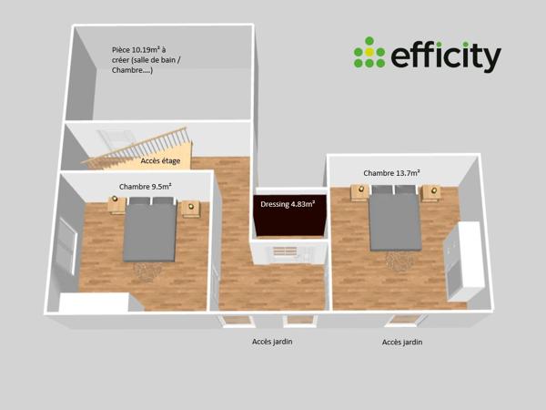 Maison 6 pièces - 120 m² Exclusivité efficity