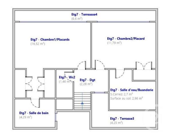 Appartement Duplex à vendre  4 pièces - 93,46 m2 PARIS - 75016