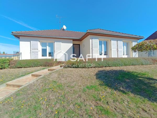 Pavillon de plain-pied, 3 chambres, sous-sol, terrasse, jardin
