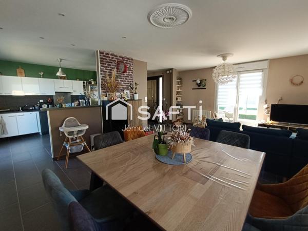 Pavillon de plain-pied, 3 chambres, sous-sol, terrasse, jardin