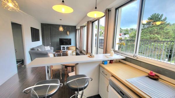 Rouen-Gare : Appartement (3e & dernier E) de 57 m² avec Terrasse 70 m²,1 CH, Gge, cave et vue panoramique ...!