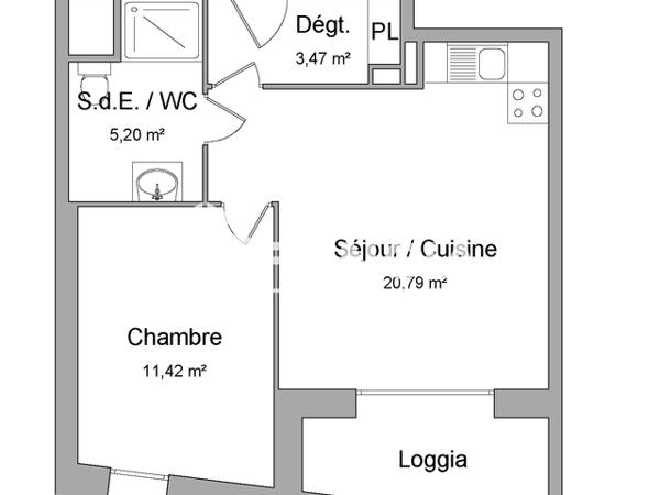 Location Appartement 2 pièces 40.88 m² - 2 BLD ANDRE CAMBRAY Wattrelos 59150