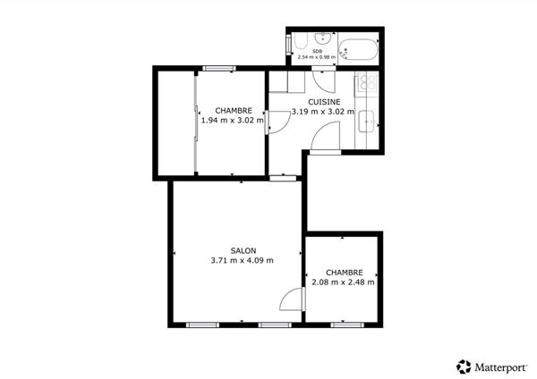 Appartement 75017 Paris Batignolles/Epinettes 3 pièces de 37.5 m2