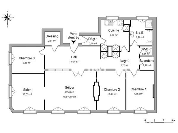 Location Appartement 5 pièces 117.1 m² - 54 RUE JEAN MACE Brest 29200
