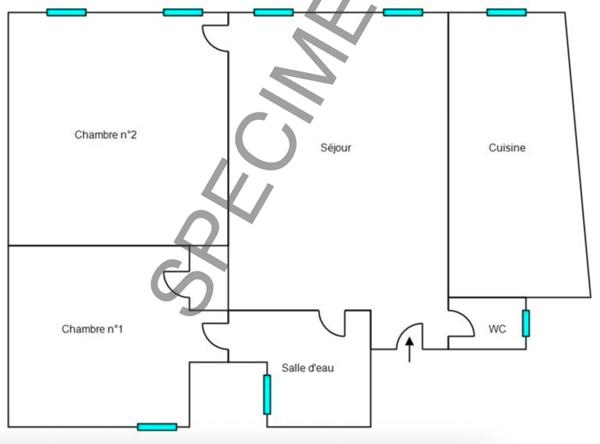 À vendre Appartement T3 de 62m² à MARSEILLE 1ER ARRONDISSEMENT