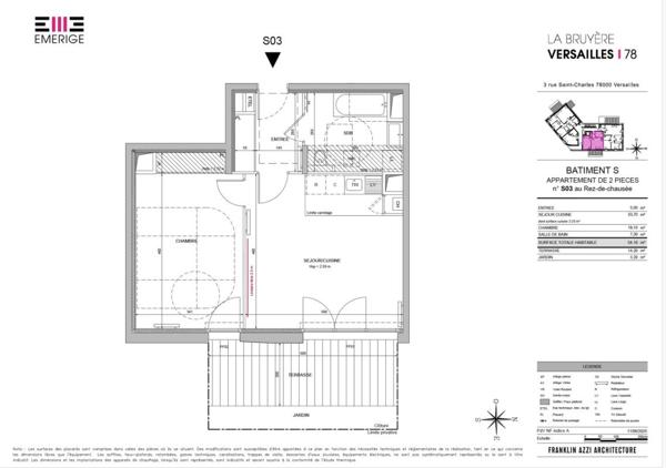 Location Appartement 2 pièces 54 m² - Versailles 78000
