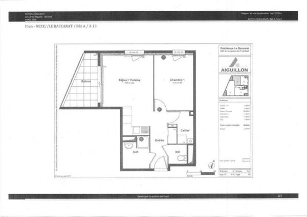Appartement 2 pièces                                        - 44400 Rezé Réf : 11925