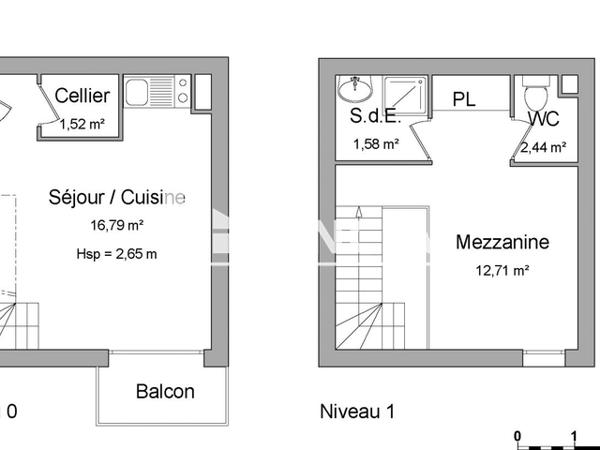 Location Appartement meublé 2 pièces 35.04 m² - RUE ANDRE GABARET La Rochelle 17000