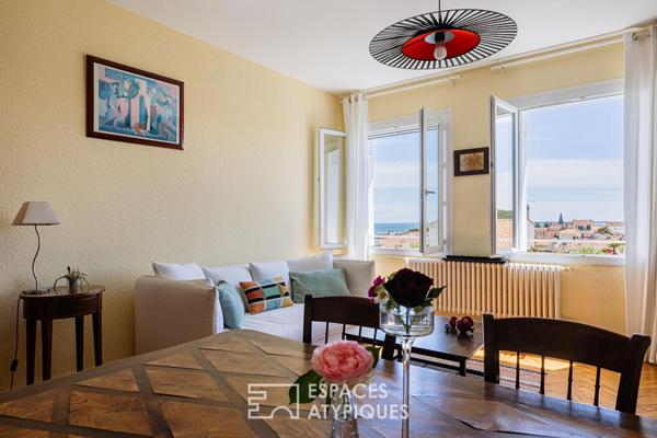 Appartement lumineux de caractère avec une perspective sur la mer