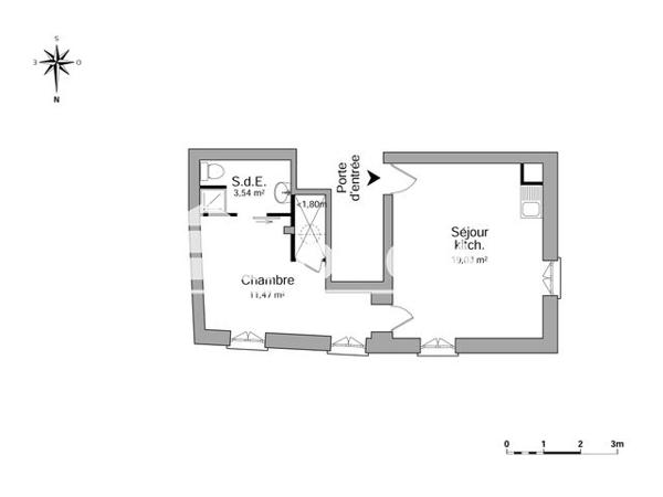 Location Appartement 2 pièces 34.04 m² - 47 RUE FERRACHAT Chalamont 01320
