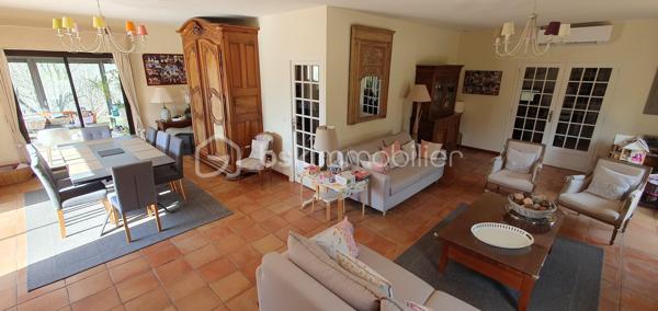 EXCLUSIVITE BSK
Sur une belle parcelle arborée et clôturée de 5700 M2 au calme à 15 mn d Agen (Nord), venez découvrir cette belle maison de qualité, idéale pour une famille.
Vous entrez dans un joli hall d'entrée de 13M2 pouvant servir de bureau, puis un large séjour lumineux de 55 M2 avec cheminée ouvert sur une magnifique véranda récente de 36M2 avec vue sur le parc.
Une cuisine équipée de 18m2 avec son cellier (possibilité d'ouvrir sur le séjour).
Côté nuit, vous disposez de 4 chambres avec placards dont 2 avec cabinet de toilette, une salle de bains neuve, wc indépendants, une salle d'eau neuve.
Petit plus : une pièce indépendante contigue pouvant faire office d'une chambre supplémentaire ou d'un bureau avec salle d'eau et wc.
A l'extérieur, une belle piscine de 9X4 m avec ligne d'eau en carreaux de grès cérame vous attend avec ses larges terrasses et son pool house avec barbecue !
Deux chalets en bois à l'extérieur.
Chauffage assuré par climatisation réversible gainable (côté nuit) et splits (salon séjour et cuisine).
Alarme, portail alu télécommandé.
Bref, si vous recherchez une belle maison familiale au calme, cette maison vous attend ! A nos agendas !