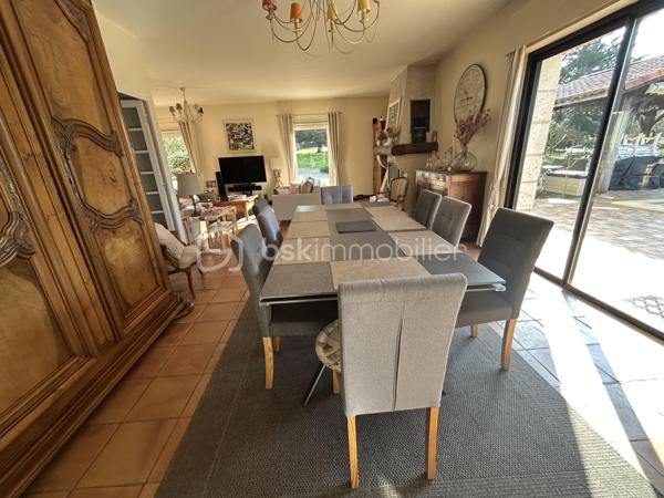 EXCLUSIVITE BSK
Sur une belle parcelle arborée et clôturée de 5700 M2 au calme à 15 mn d Agen (Nord), venez découvrir cette belle maison de qualité, idéale pour une famille.
Vous entrez dans un joli hall d'entrée de 13M2 pouvant servir de bureau, puis un large séjour lumineux de 55 M2 avec cheminée ouvert sur une magnifique véranda récente de 36M2 avec vue sur le parc.
Une cuisine équipée de 18m2 avec son cellier (possibilité d'ouvrir sur le séjour).
Côté nuit, vous disposez de 4 chambres avec placards dont 2 avec cabinet de toilette, une salle de bains neuve, wc indépendants, une salle d'eau neuve.
Petit plus : une pièce indépendante contigue pouvant faire office d'une chambre supplémentaire ou d'un bureau avec salle d'eau et wc.
A l'extérieur, une belle piscine de 9X4 m avec ligne d'eau en carreaux de grès cérame vous attend avec ses larges terrasses et son pool house avec barbecue !
Deux chalets en bois à l'extérieur.
Chauffage assuré par climatisation réversible gainable (côté nuit) et splits (salon séjour et cuisine).
Alarme, portail alu télécommandé.
Bref, si vous recherchez une belle maison familiale au calme, cette maison vous attend ! A nos agendas !