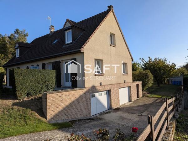 PAVILLON DE 169 m² – HABITABLE DE PLAIN-PIED, 4 CHAMBRES, SOUS-SOL COMPLET ET JARDIN DE 1 600 m²