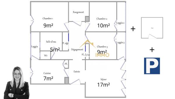 Salon-de-Provence (13300) IDEAL INVESTISSEURS, T4 à 5min DU CENTRE DE SALON!