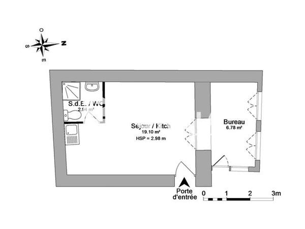 Location Studio 28.82 m² - 20 RUE EMILE AUGIER Valence 26000