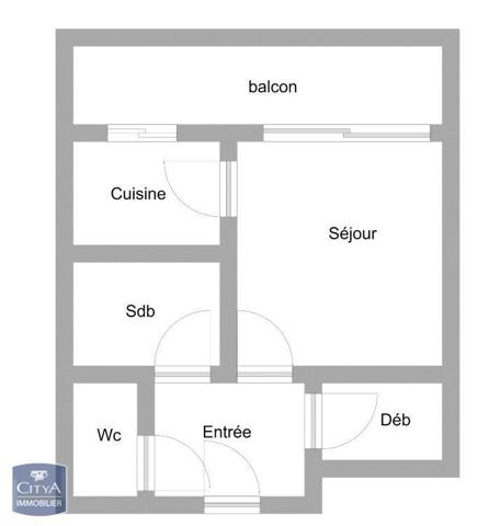 Appartement à louer 1 pièce 31.7m²