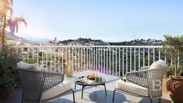 La Turbie, 4 pièce en Dernier Étage avec terrasses et solarium, Piscine