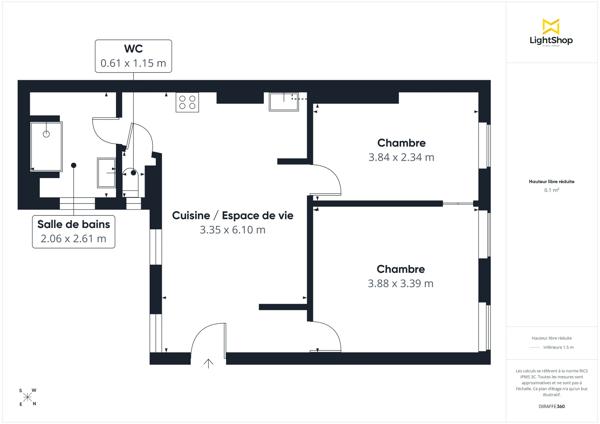 Appartement 3 pièces traversant de 50 m² - Avenue De Flandre, Paris
