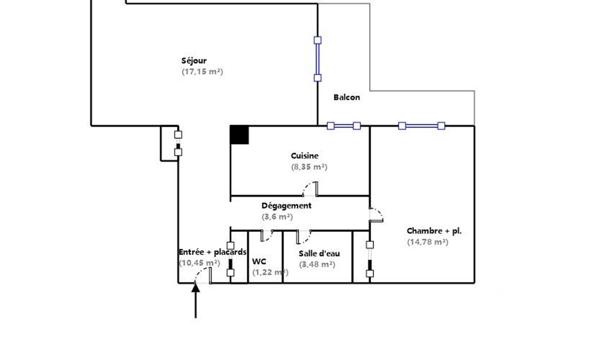 Appartement à vendre 2 pièces 59,03 m² Nice