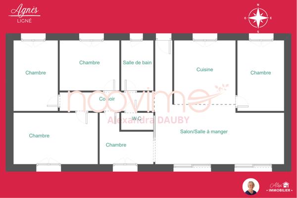 [Agnès] Maison 5 chambres plain-pied Bourg Ligné