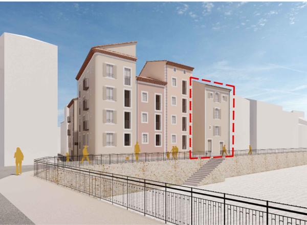 Bédarieux (34600) Maison de village en cours de rénovation 79 m2 et sa cave de 35 m2 face à l'Orb