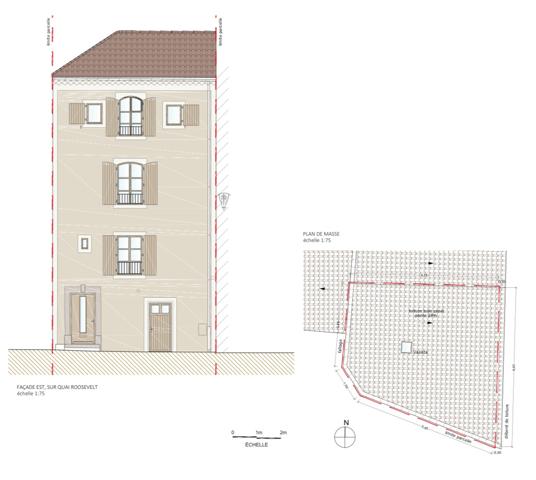 Bédarieux (34600) Maison de village en cours de rénovation 79 m2 et sa cave de 35 m2 face à l'Orb