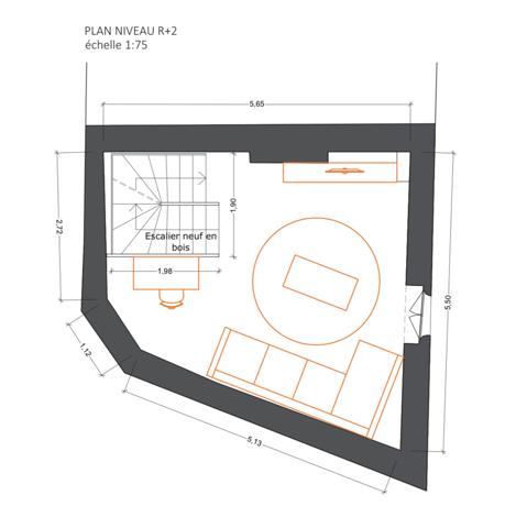 Bédarieux (34600) Maison de village en cours de rénovation 79 m2 et sa cave de 35 m2 face à l'Orb