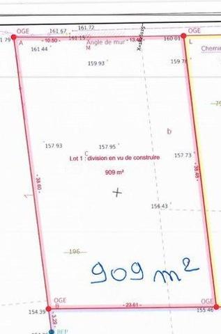Lotissement de 909 m²