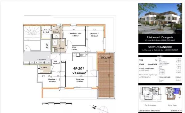 Vente Appartement 4 pièces 91 m2 à Colmar