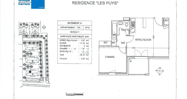 Location Appartement 2 pièces 38.33 m² - Issoire 63500