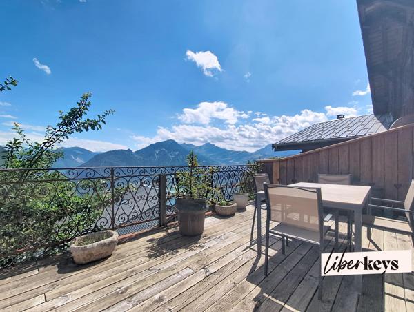 Chalet d'exception avec appartement indépendant, espace bien-être et vue panoramique sur les sommets de la Lauzière et de Valmorel