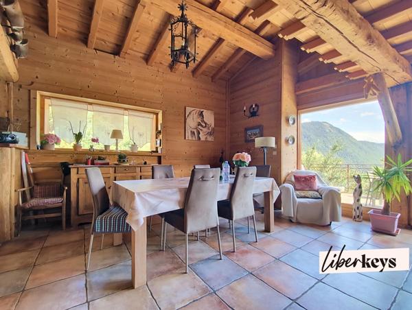 Chalet d'exception avec appartement indépendant, espace bien-être et vue panoramique sur les sommets de la Lauzière et de Valmorel