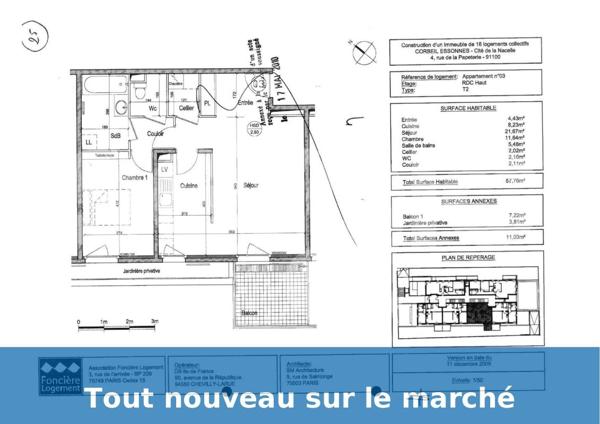 Location 2 Pieces 57 91100 Corbeil Essonnes 67 0072 01 0003