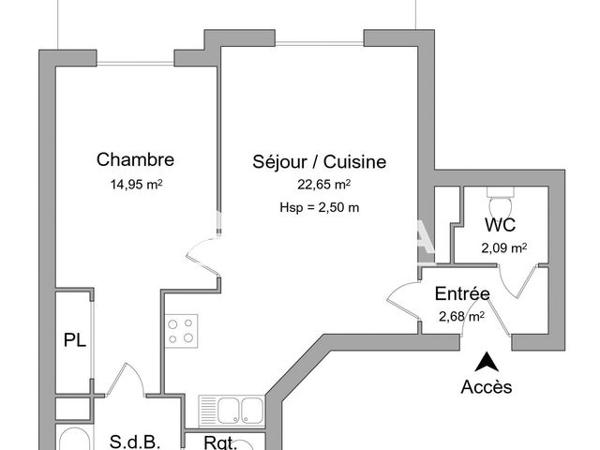 Location Appartement 2 pièces 48.6 m² - 113 AVENUE DE LA DIVISION LECLERC Antony 92160