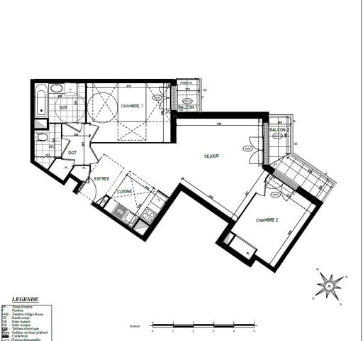 Appartement 3 pièces 66 m² à Franconville - Résidence récente 2018, Balcons, Parking extérieur, Excellent état, Proche Gare,