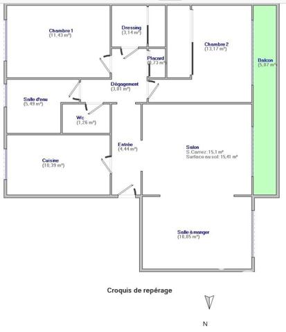Appartement à vendre 4 pièces 79 m² Saint-Maur-des-Fossés