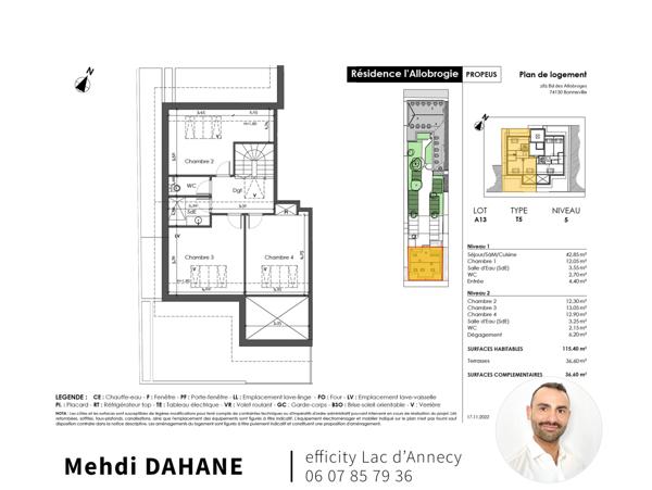 Appartement 5 pièces - 115 m²