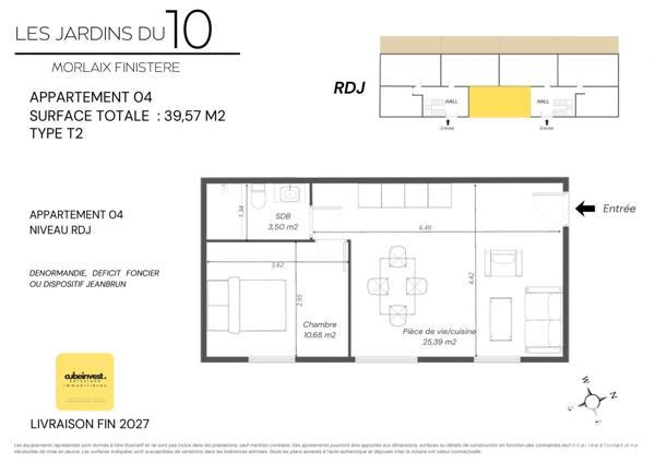 Appartement à vendre 2 pièces 40 m² Morlaix