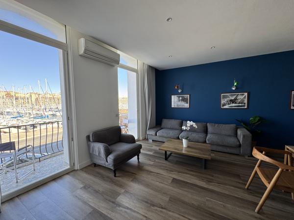 Marseille (13007) VENTE APPARTEMENT TYPE 3 LOFT MAGNIFIQUE QUAI RIVE NEUVE BALCON VUE VIEUX PORT 13007 MARSEILLE